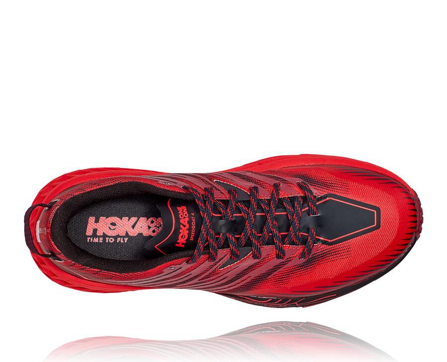 Hoka One One Trailove Tenisky Panske Červené - Speedgoat 4 - 27093-BRLE